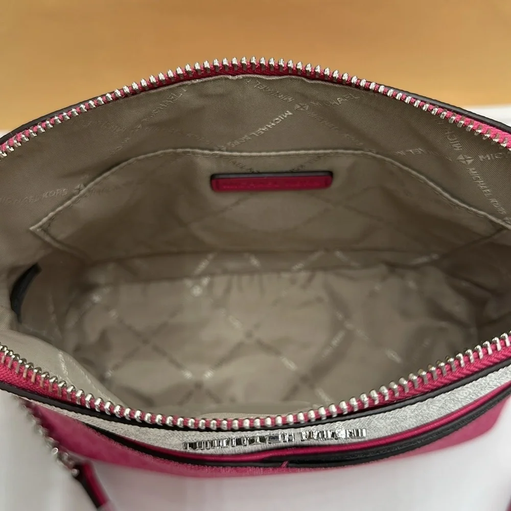 Michael Kors Medium Signature Logo Color Block Dome Crossbody Bag DRAGON…